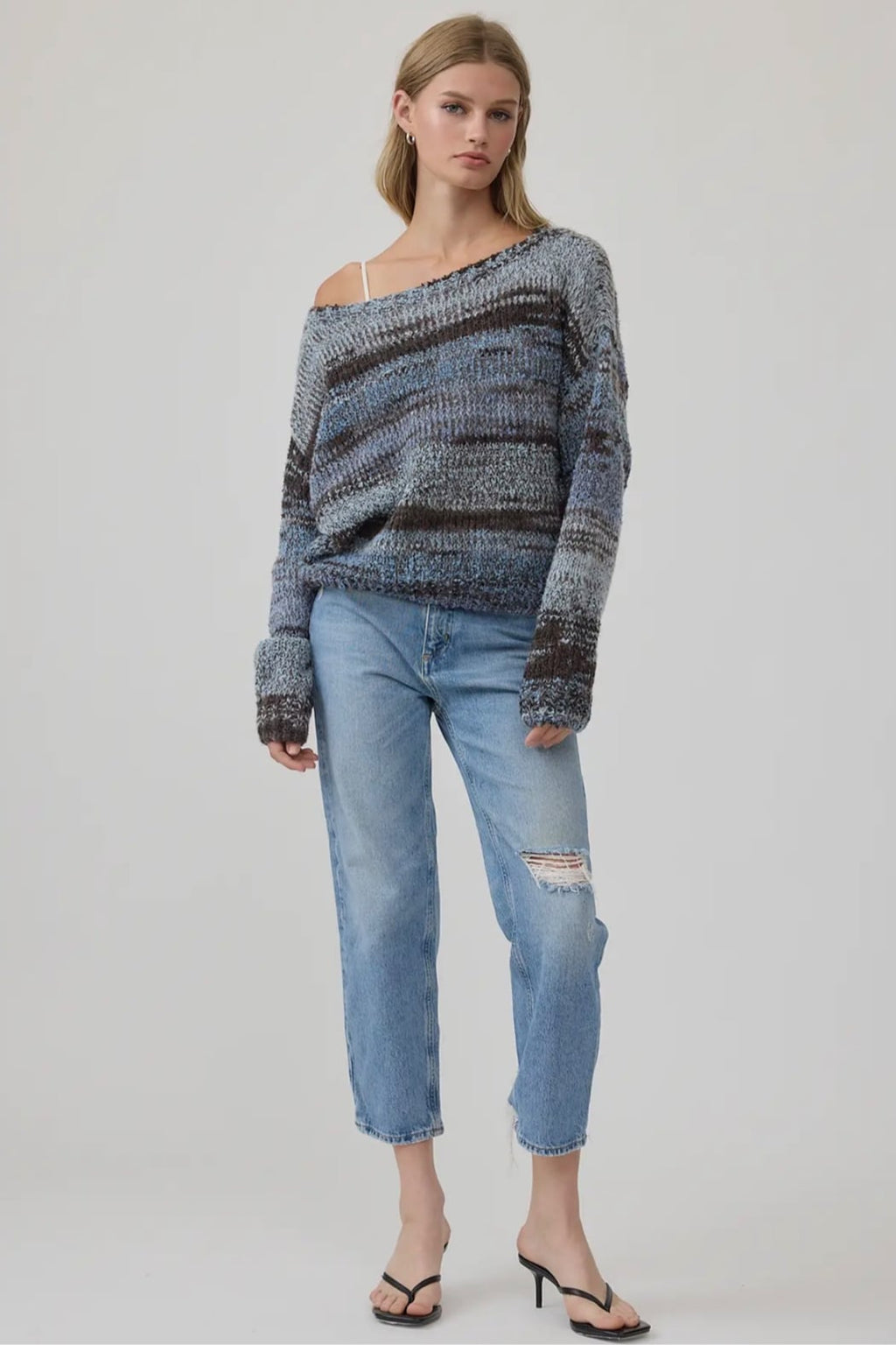 OMBRE STRIPE SWEATER