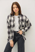 Oversized Charcoal Flannel Shirt