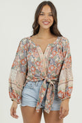 Painted Petals Tie Top
