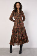Painterly Lurex Paisley Midaxi Dress