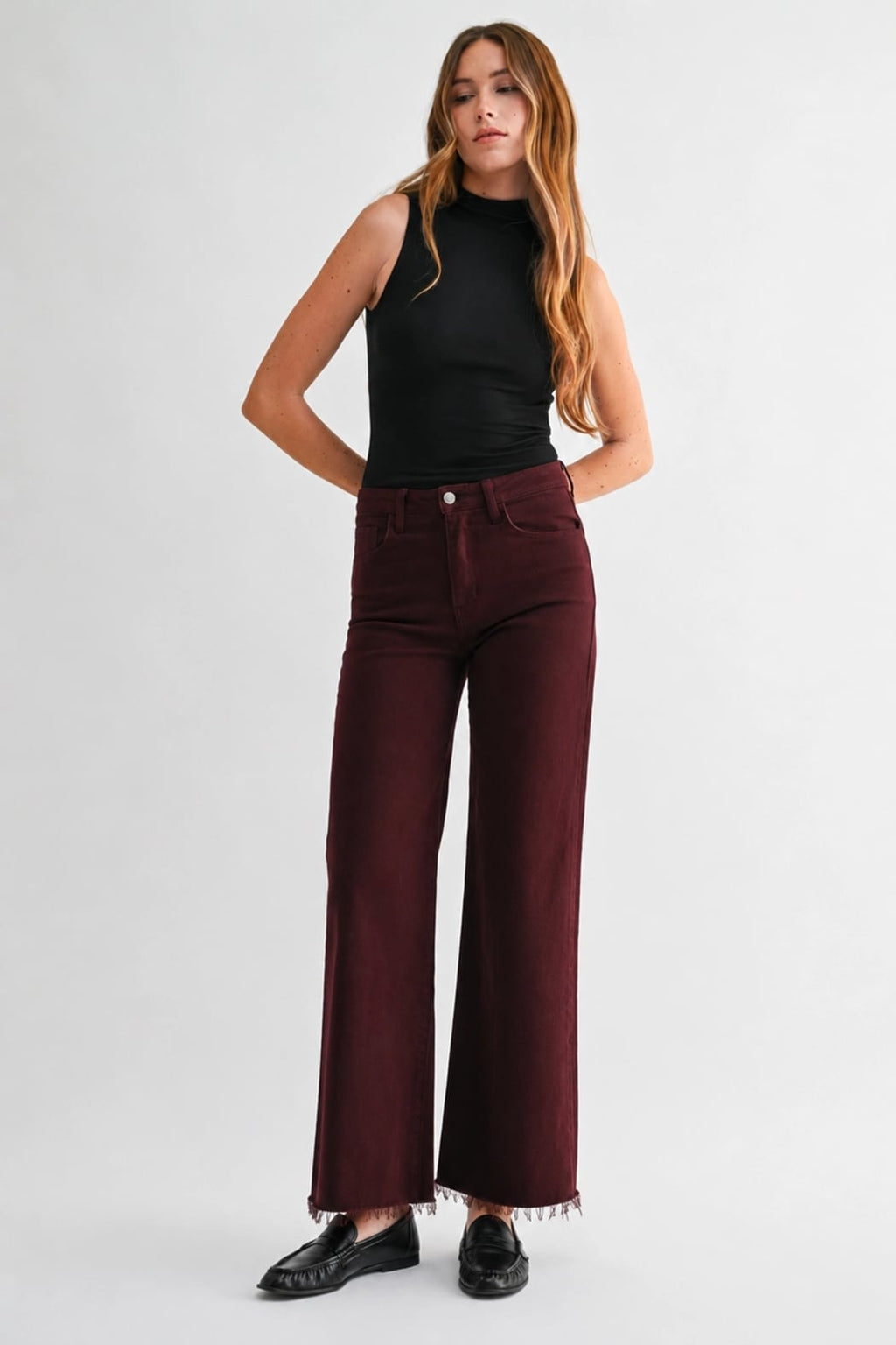 Paola A-Line Scissor Hem Jean