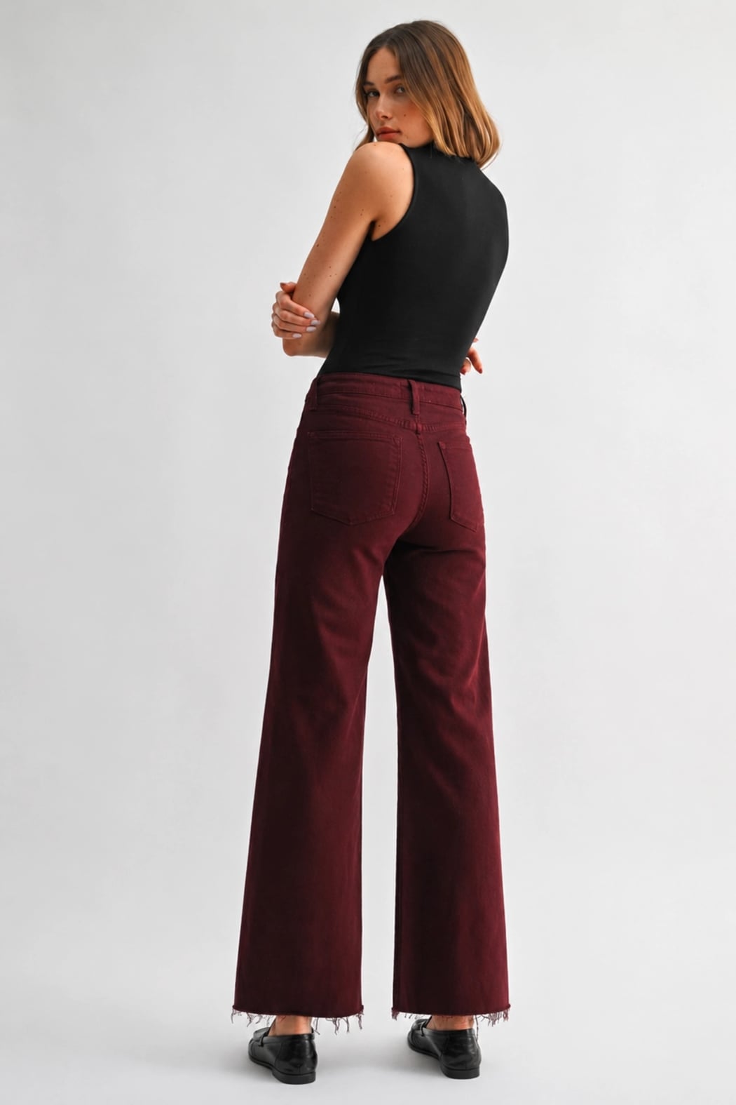 Paola A-Line Scissor Hem Jean