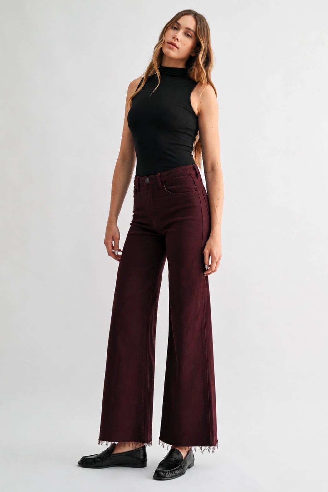 Paola A-Line Scissor Hem Jean