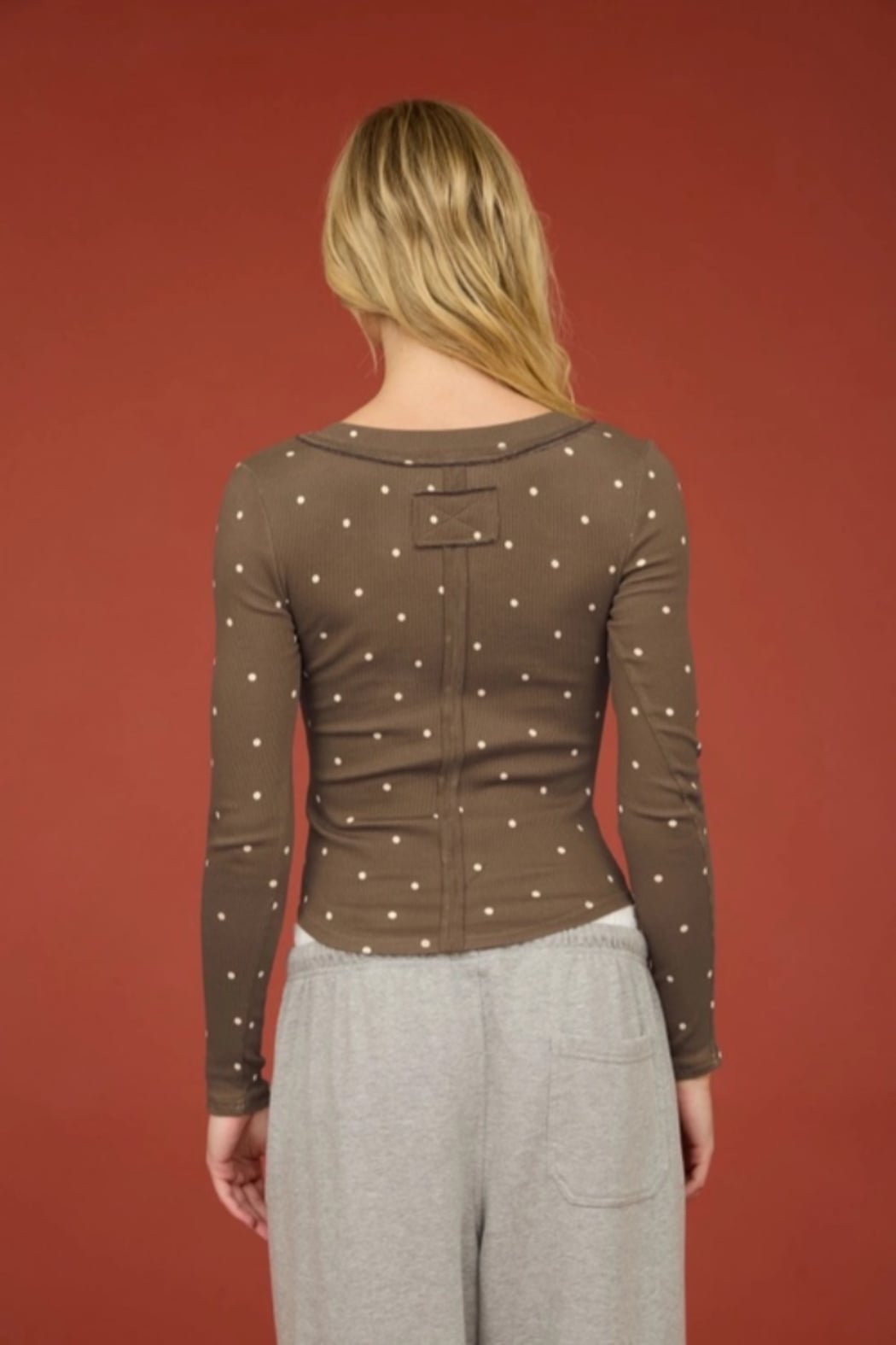 Polka Dot Henley Top