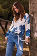 Puff Sleeve Tyrint V-Neck Sweater