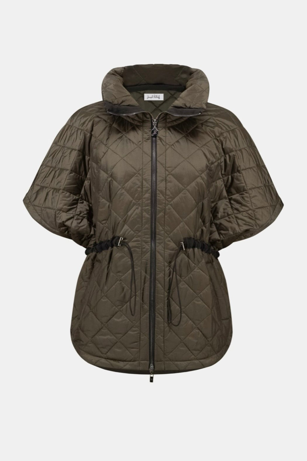 Quilted Nylon Shawl-Neck Boxy Vest