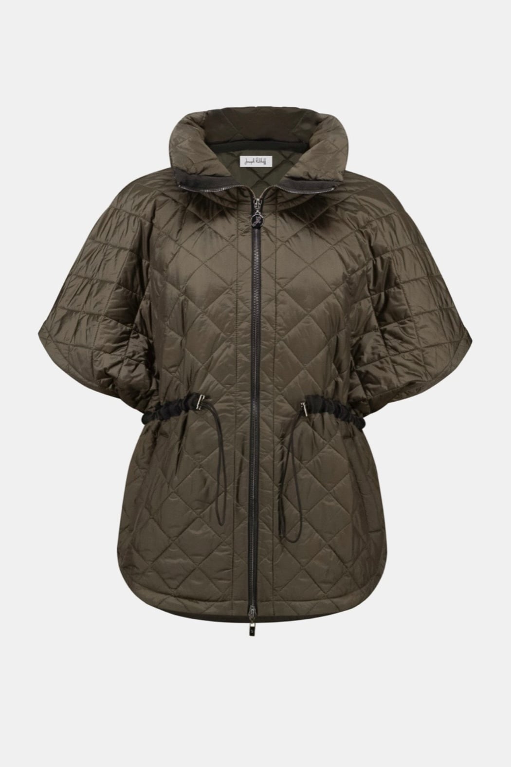 Quilted Nylon Shawl-Neck Boxy Vest
