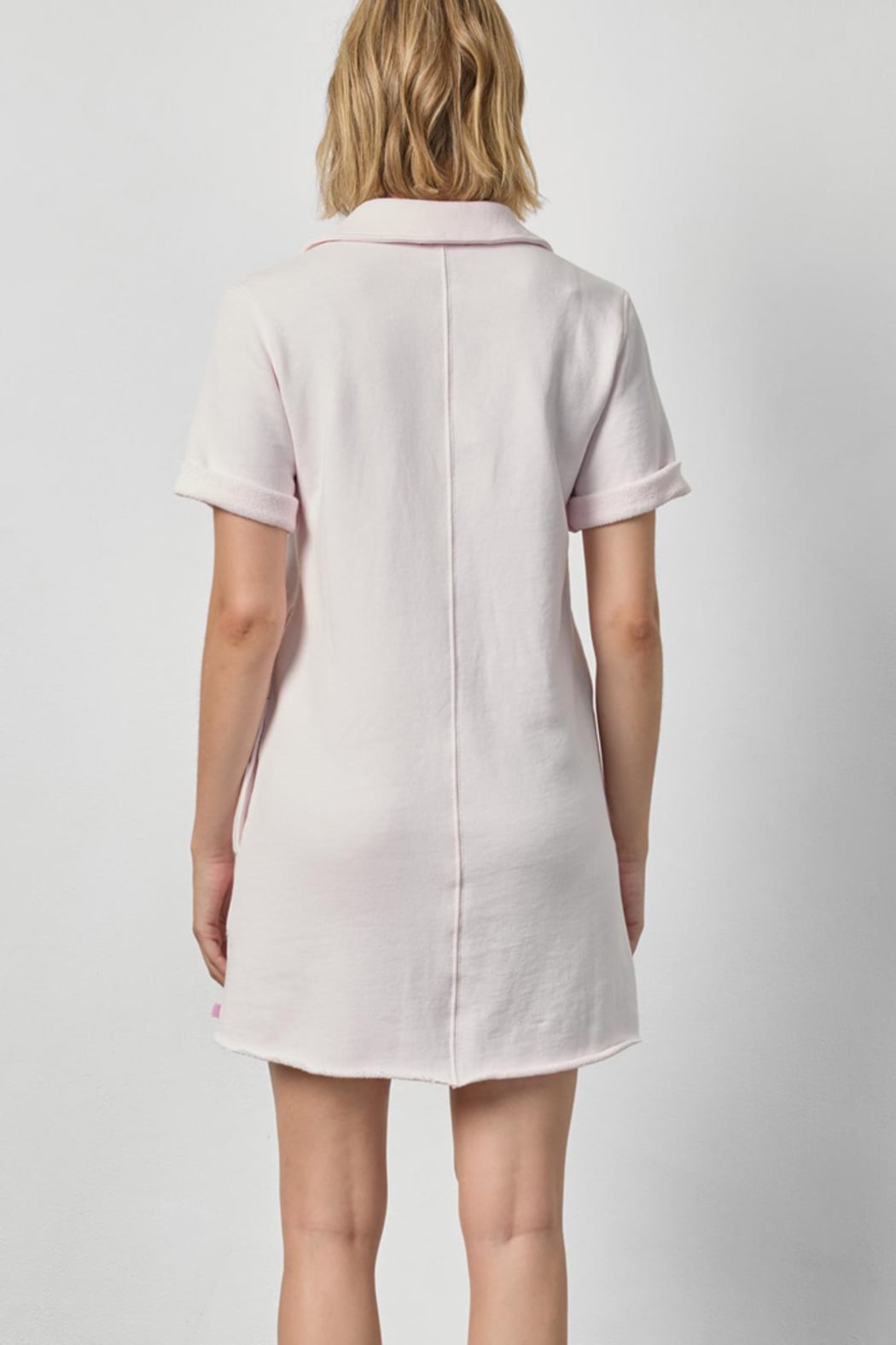Raw Hem Terry Dress