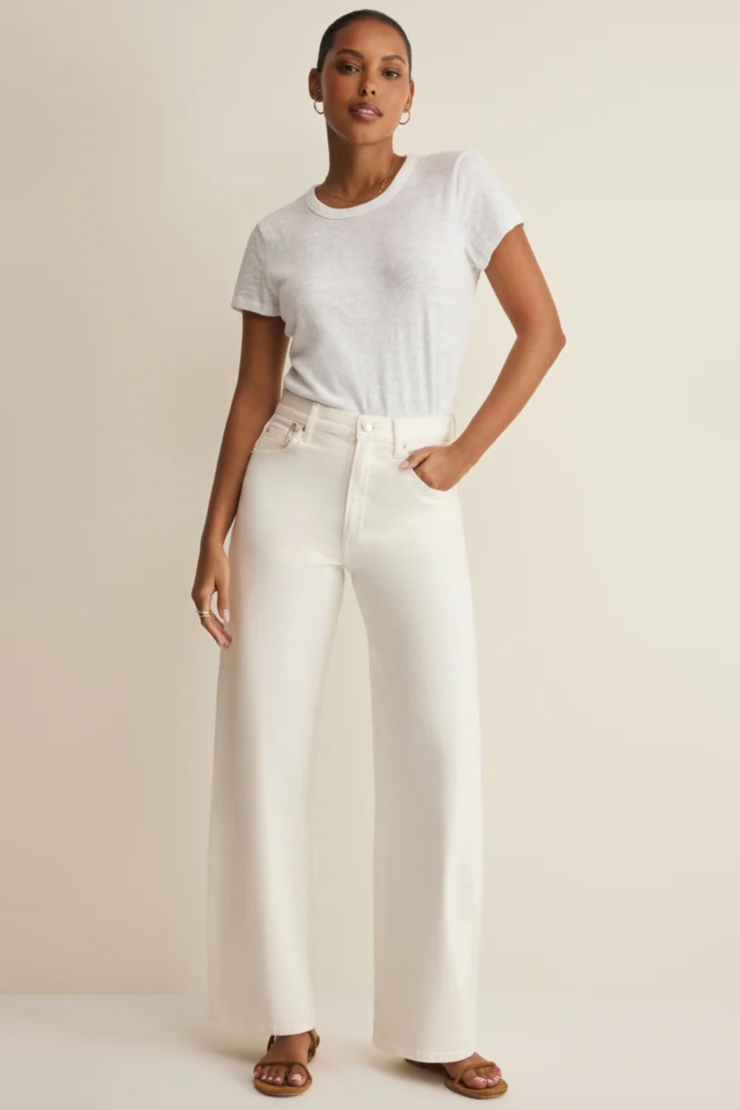 Remi High Rise Denim Bowed Pant