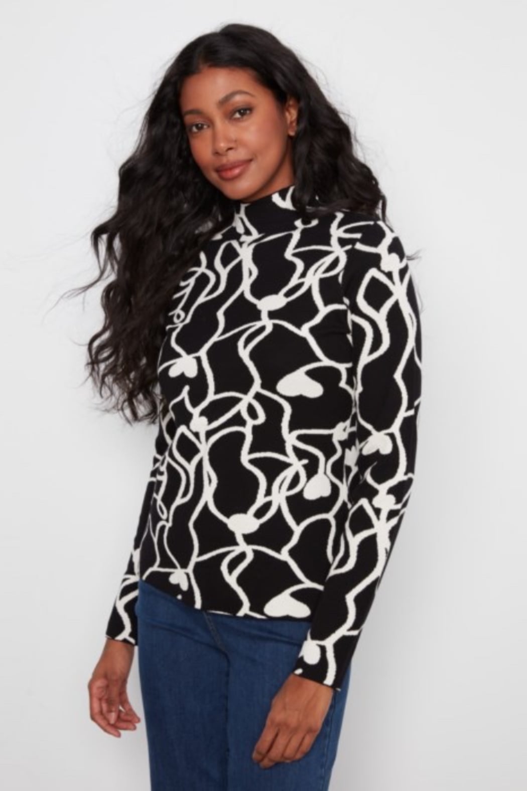Reversible Mock Neck Sweater
