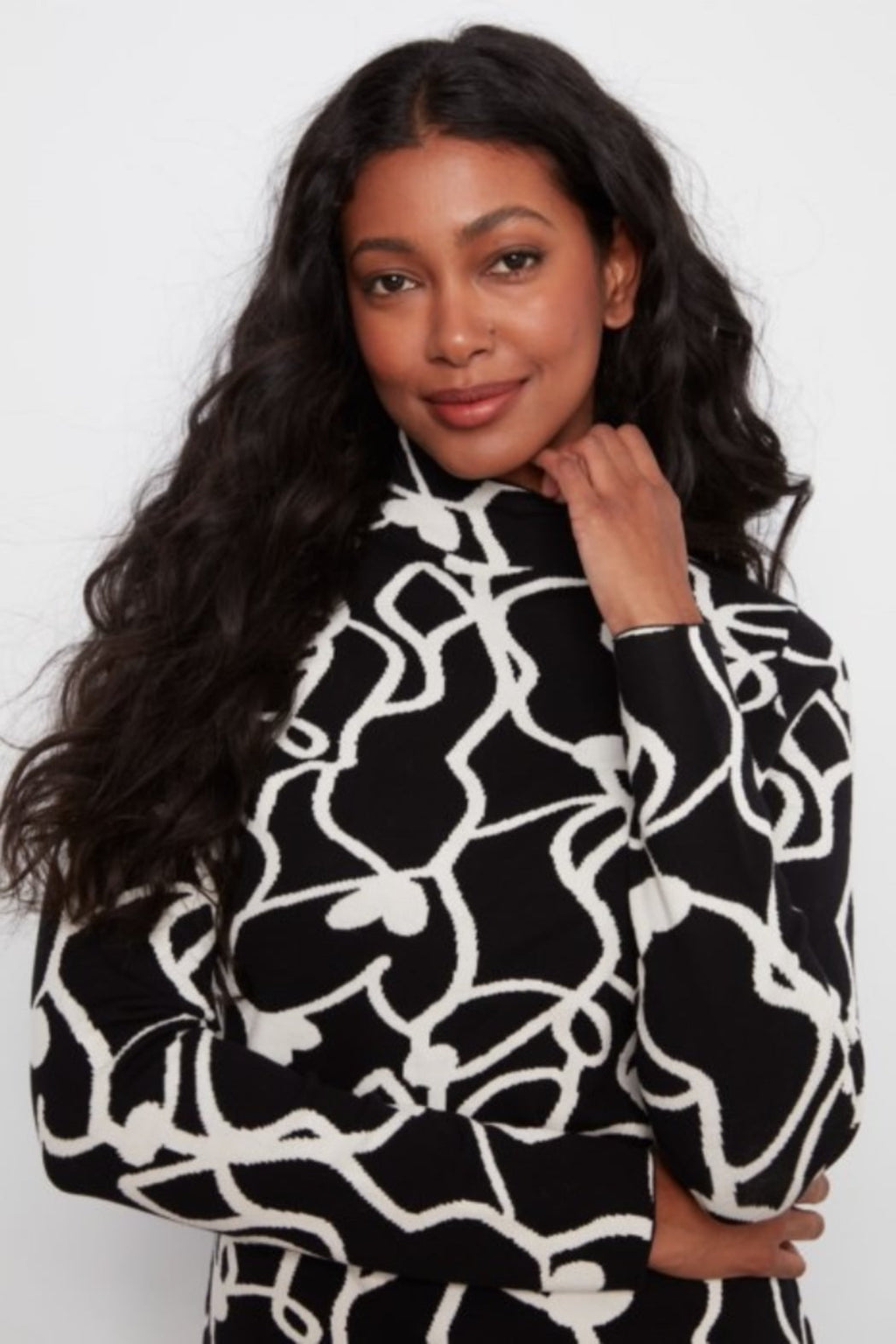 Reversible Mock Neck Sweater
