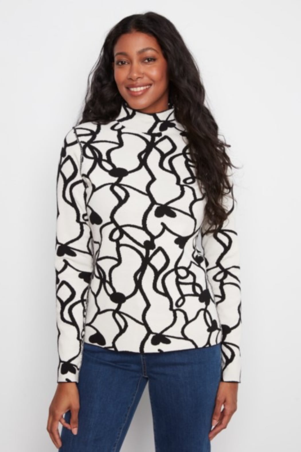 Reversible Mock Neck Sweater