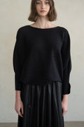 RIBBED DOLMAN KNIT TOP