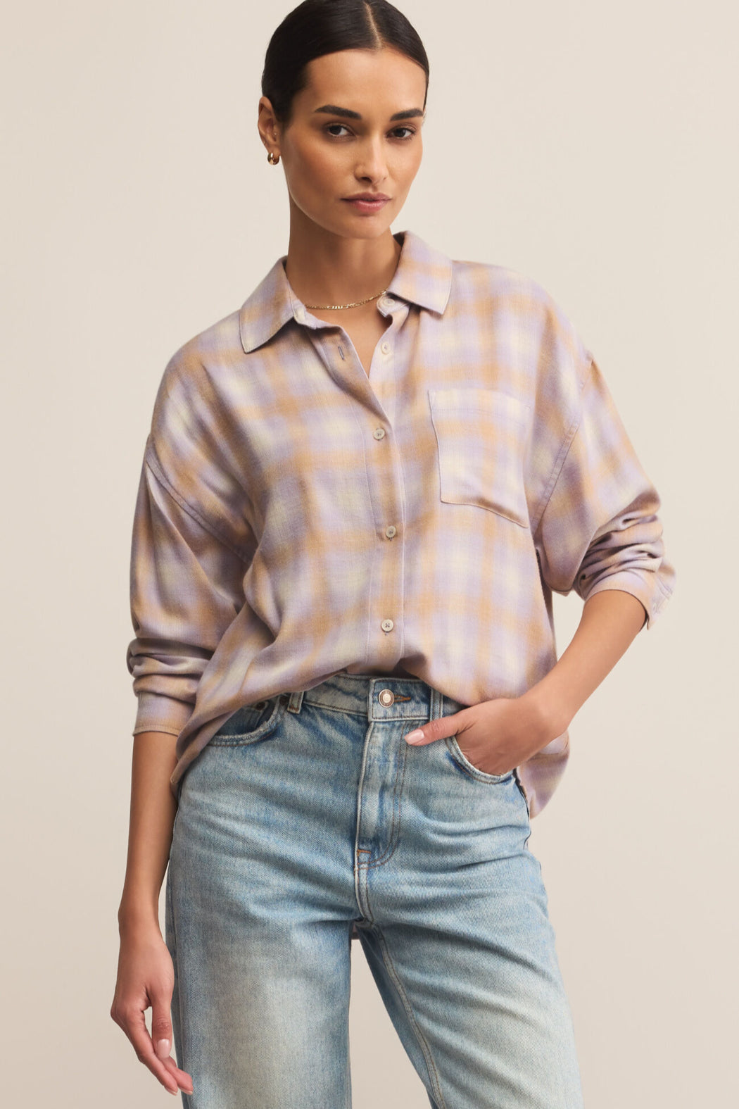 River Plaid Button Up