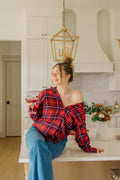 River Red Plaid Button Up