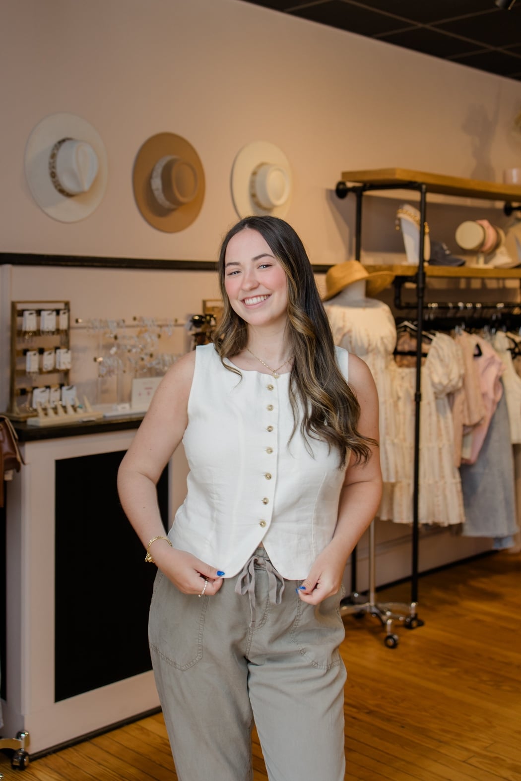 Roman Linen Vest