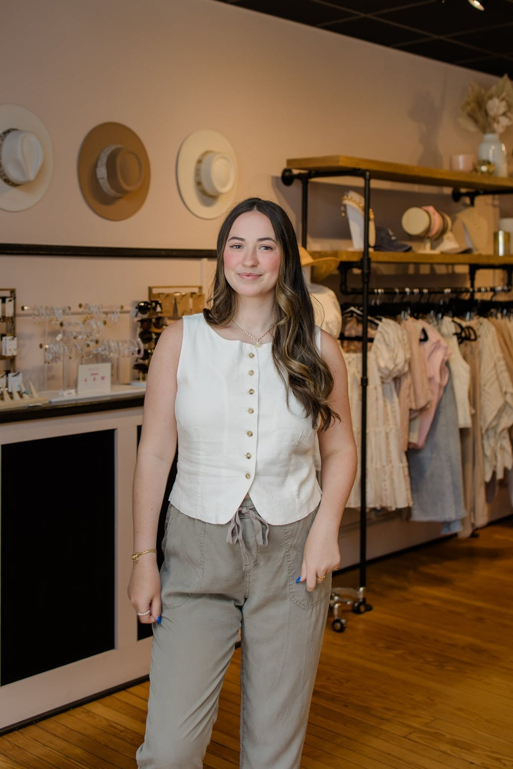 Roman Linen Vest