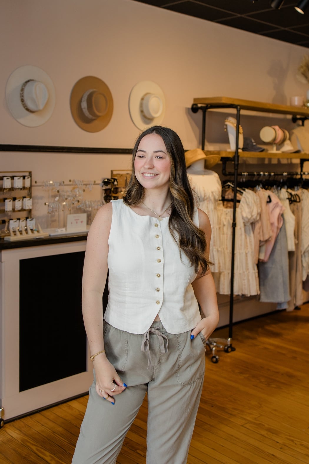 Roman Linen Vest