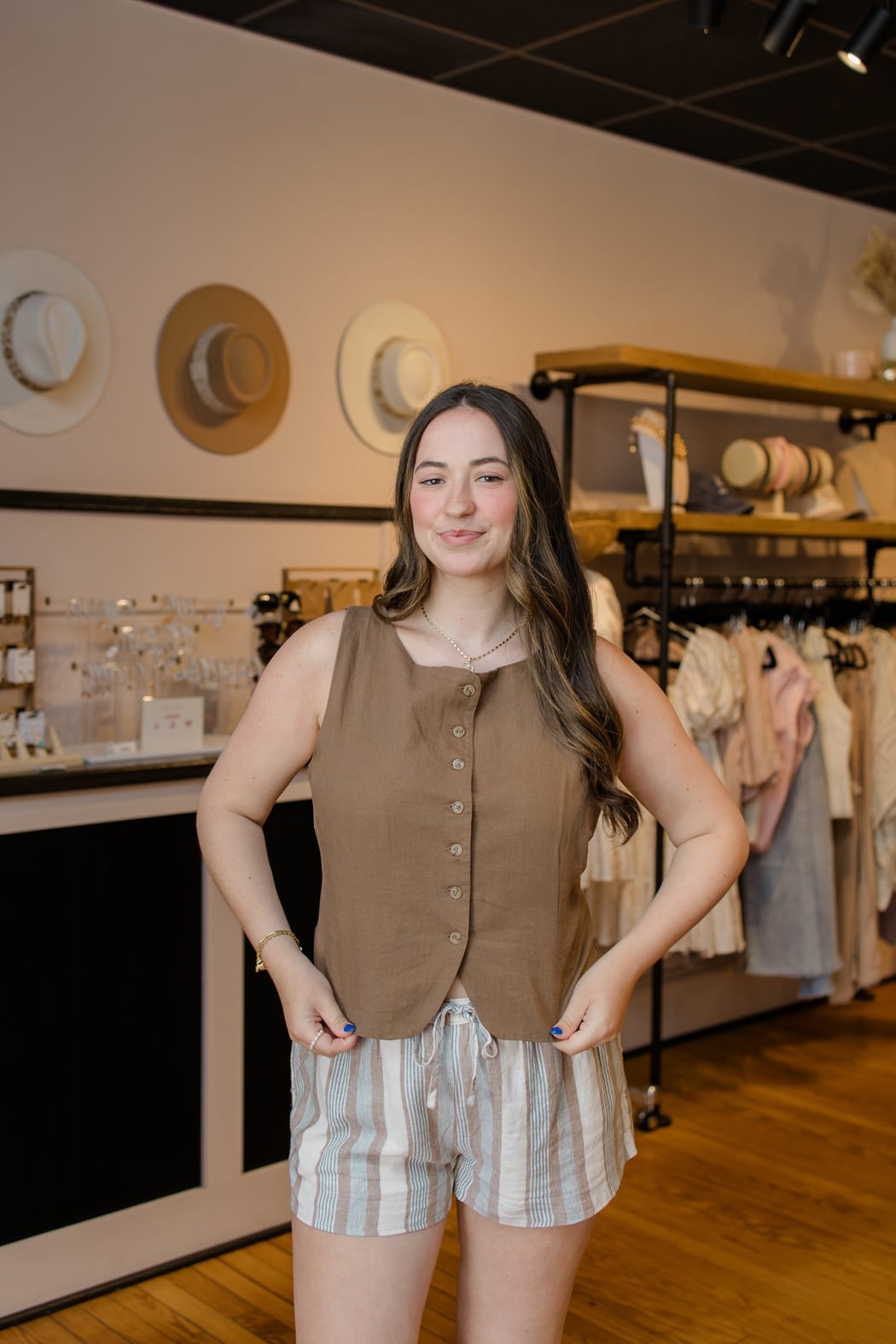 Roman Linen Vest