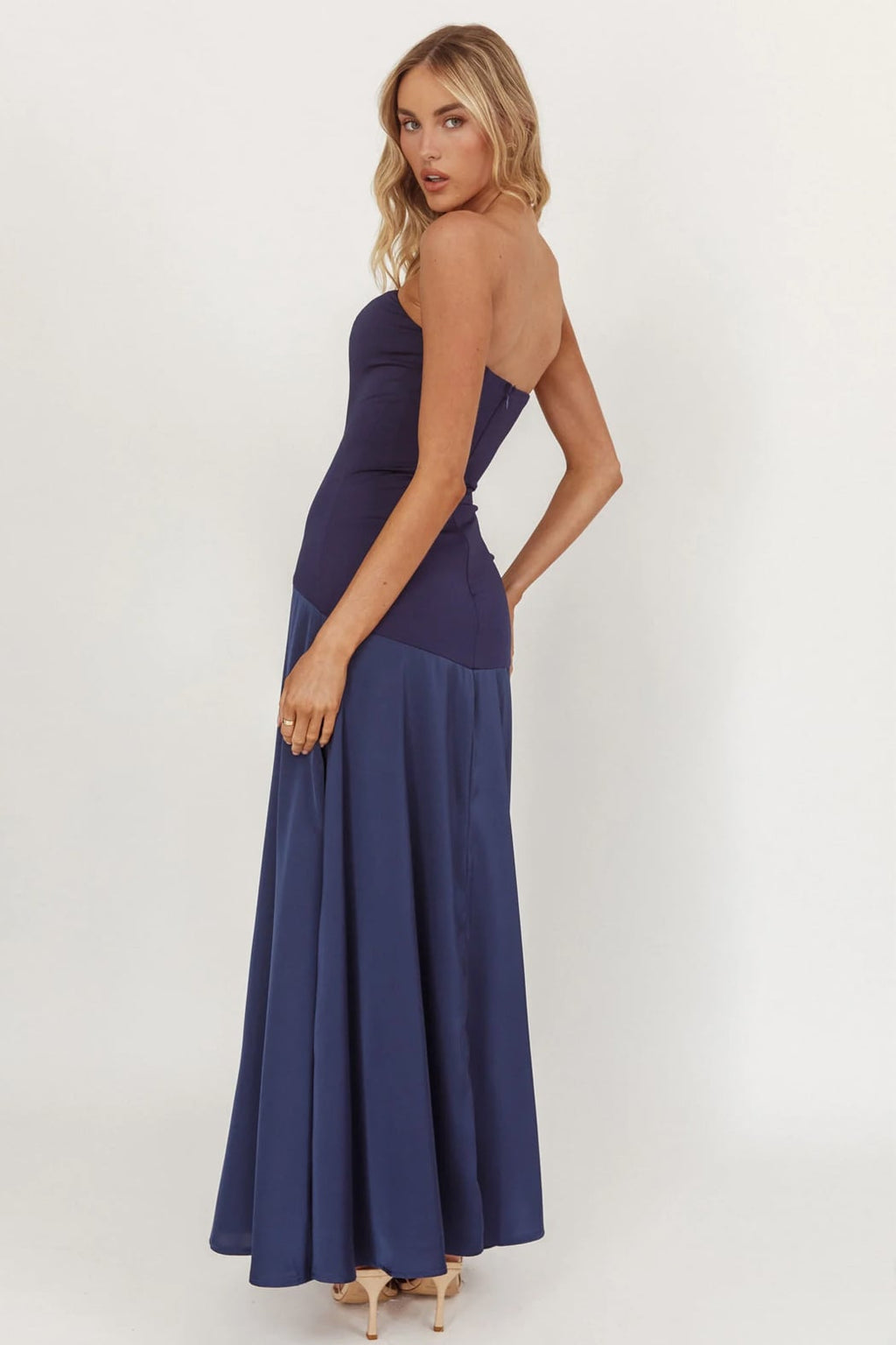 Bernadine Navy Strapless Dress