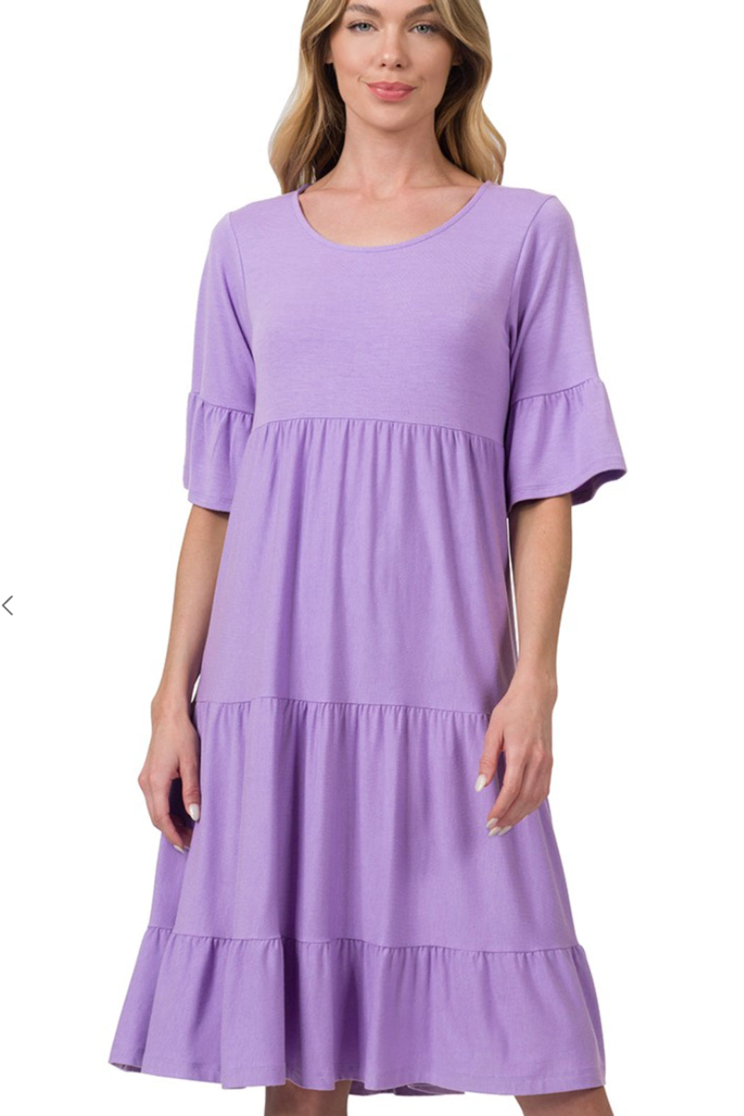 Sally Tiered Ruffle Dress with Sleeves