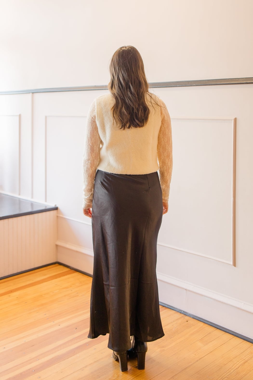 Satin Midi Skirt