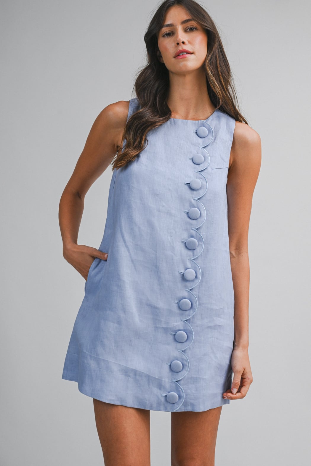 Scallop Mini Dress