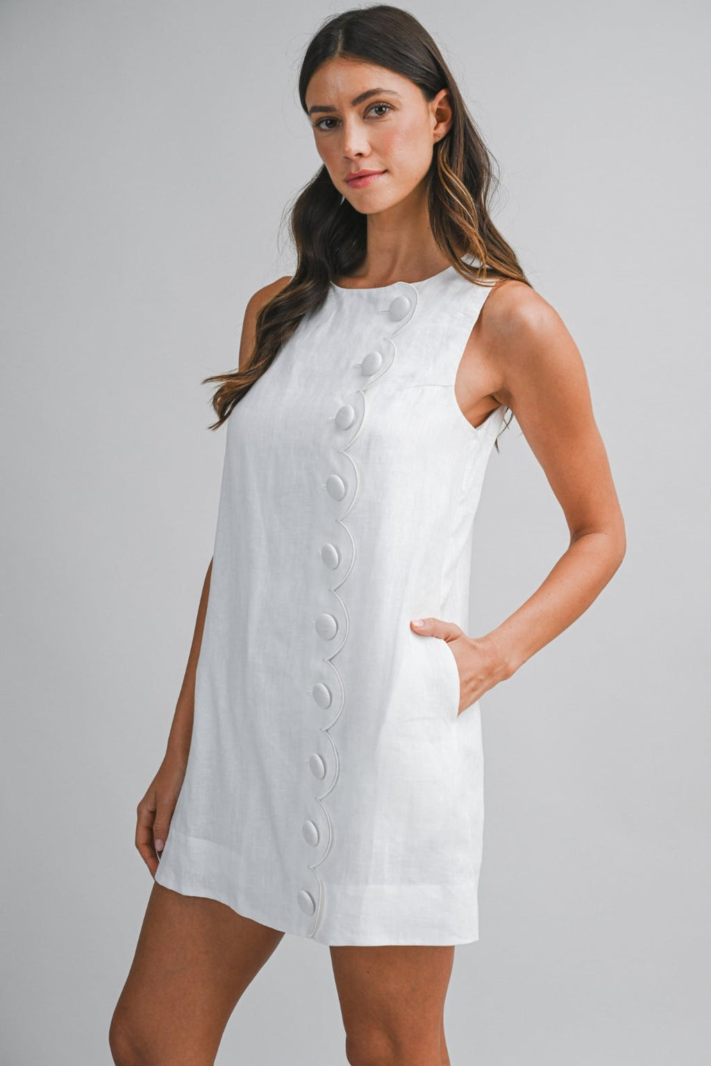 Scallop Mini Dress