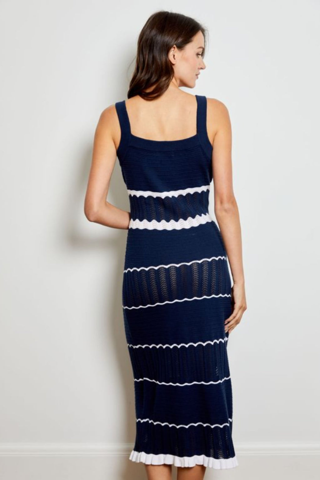 Sharon Navy Knit Dress