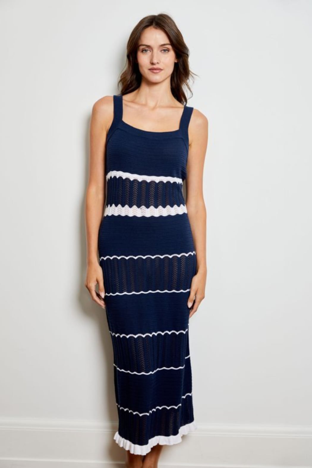 Sharon Navy Knit Dress