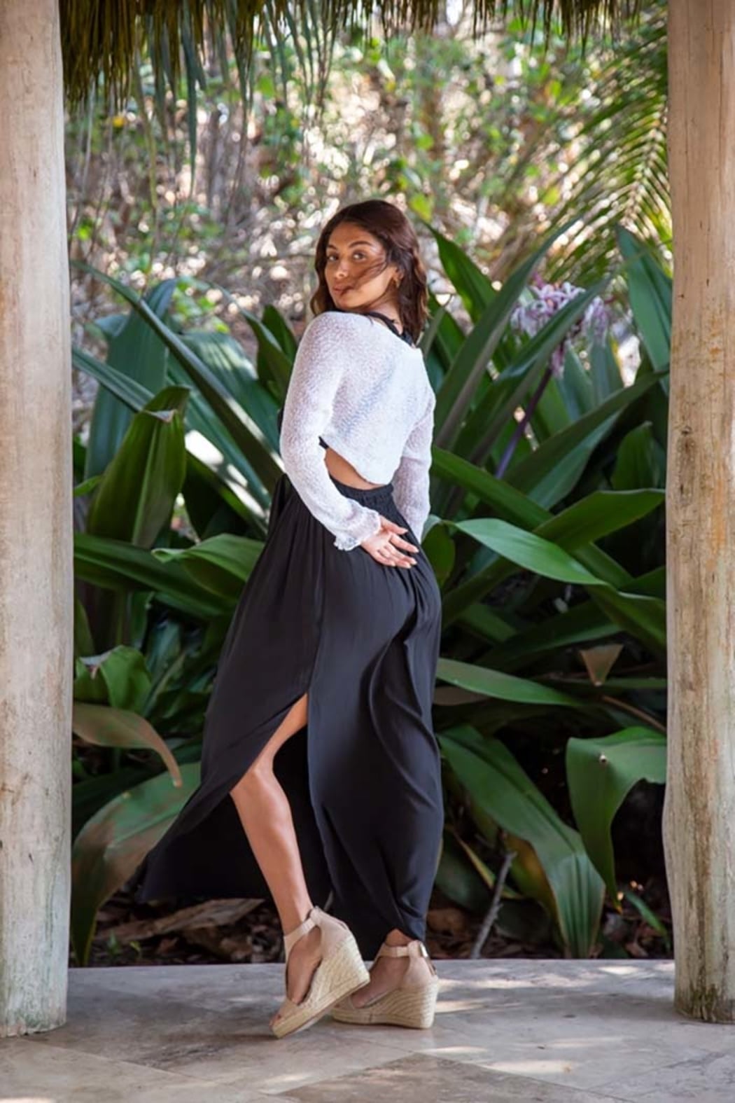 Sheer Knit Long Sleeve Bolero