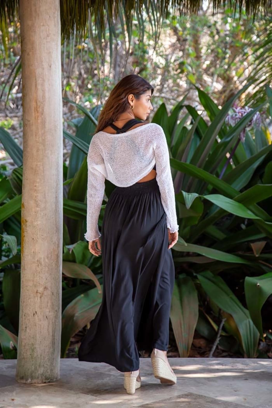 Sheer Knit Long Sleeve Bolero