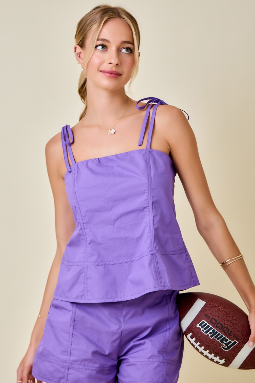 Sleeveless Poplin Cami Top