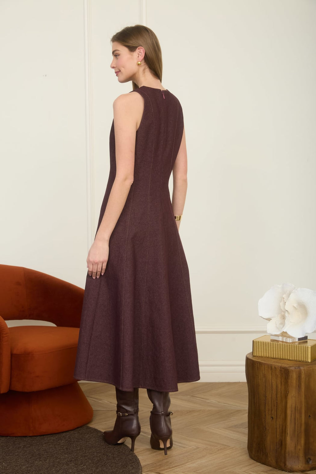 Sleeveless Princess Seam A-Line Dress