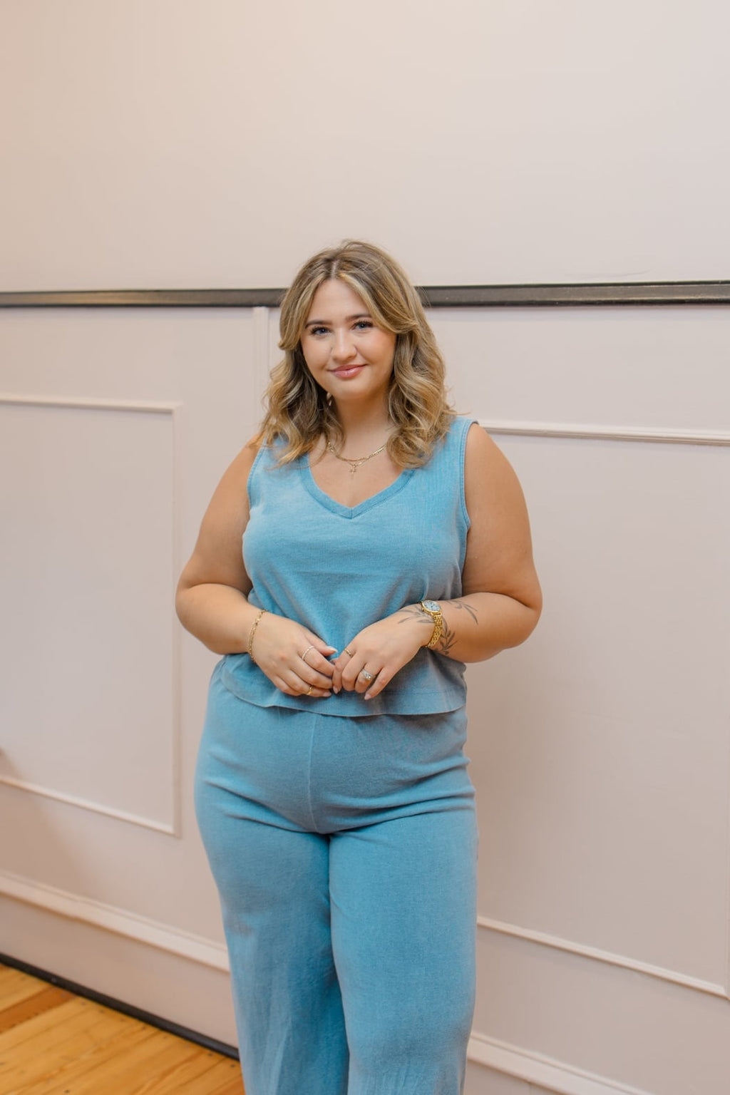 Sloane V-Neck Denim Tank