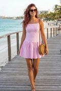 Stripe Bow Back Mini Dress
