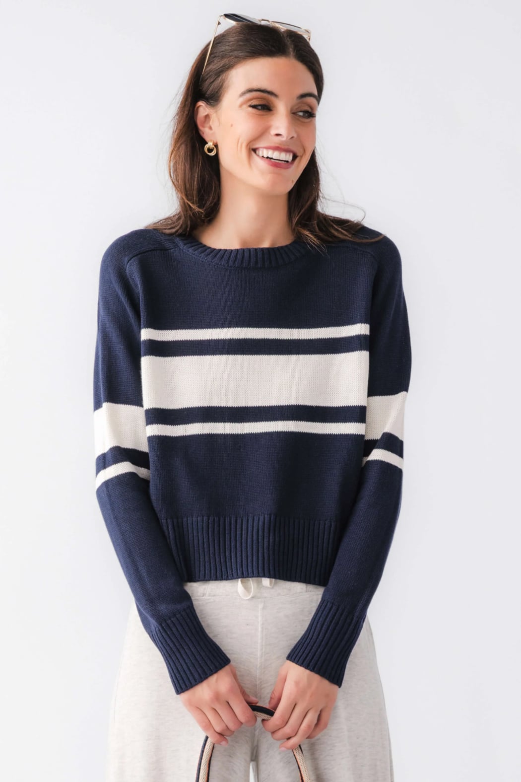Stripe Stand In Sweater