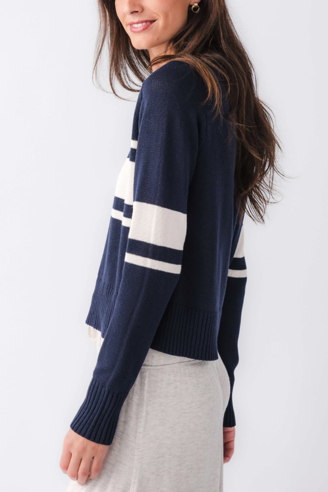 Stripe Stand In Sweater