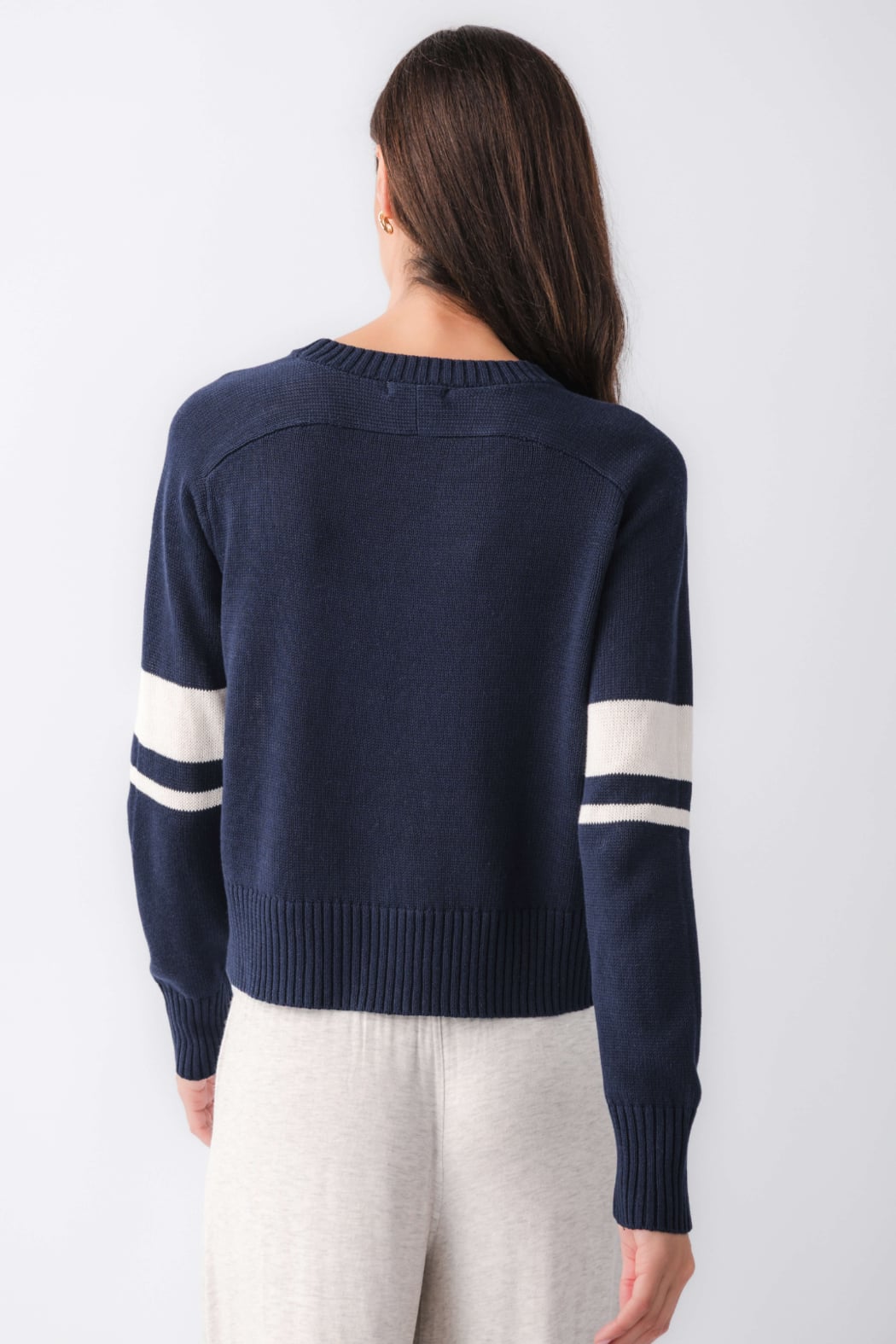 Stripe Stand In Sweater