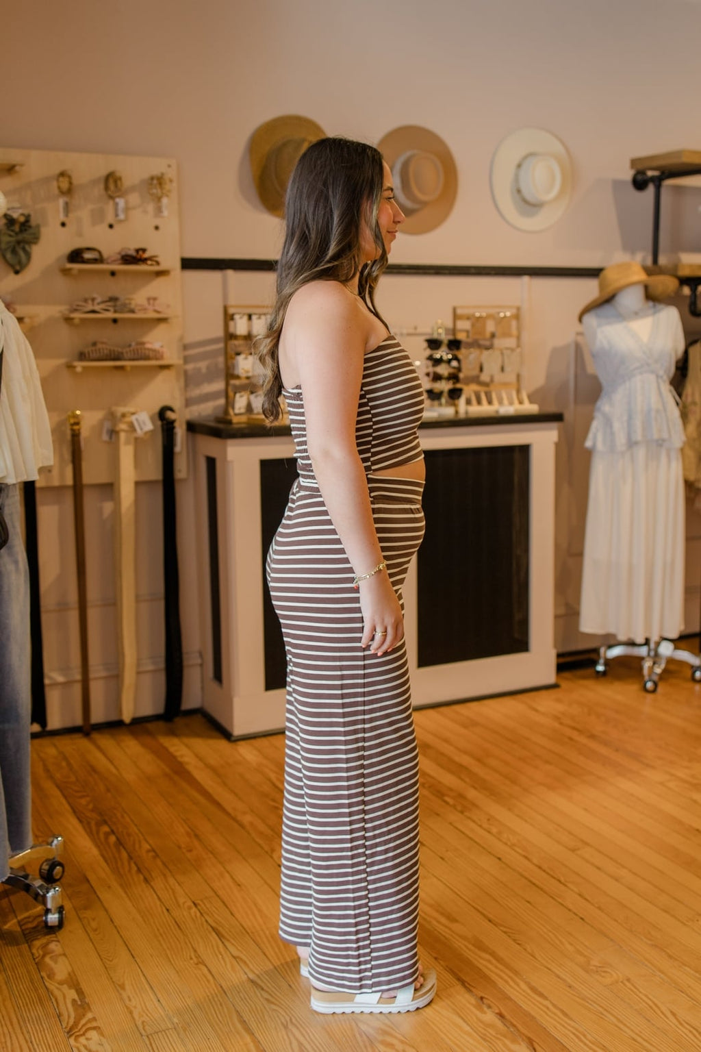 Striped Knit Tube Top