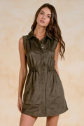 SUEDE MINI DRESS