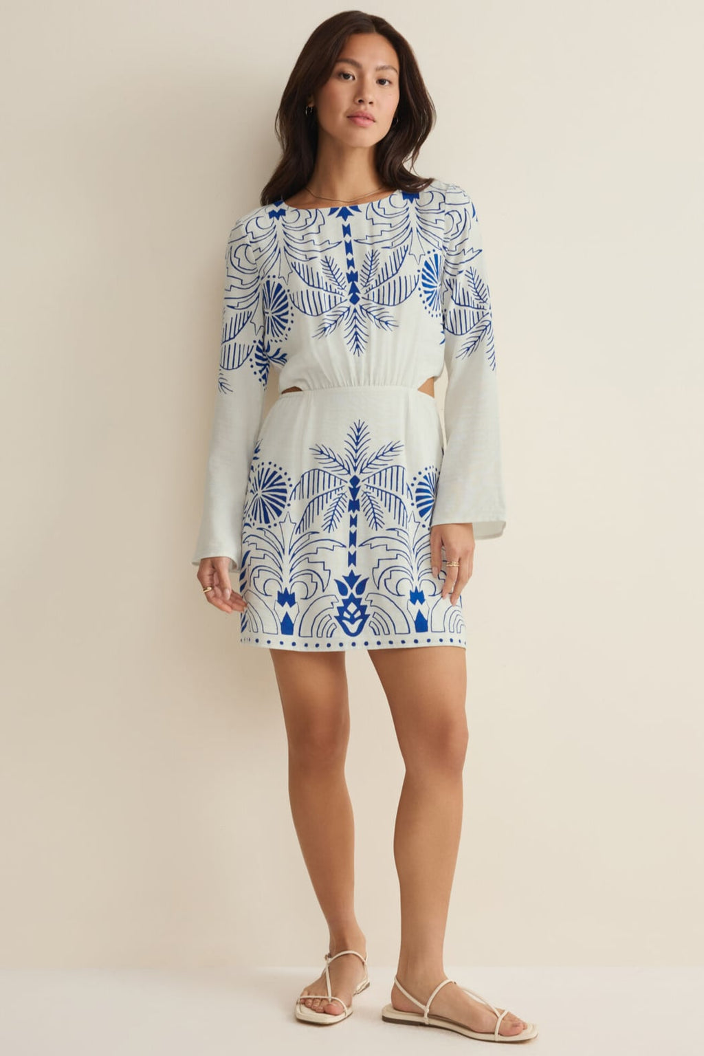 Tahina Palm Mini Dress