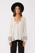 Tassel Tie Boho Blouse