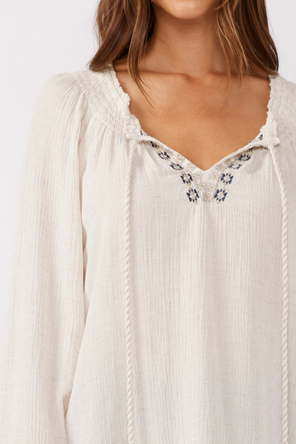 Tassel Tie Boho Blouse
