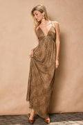 Textured Leopard Maxi Dress