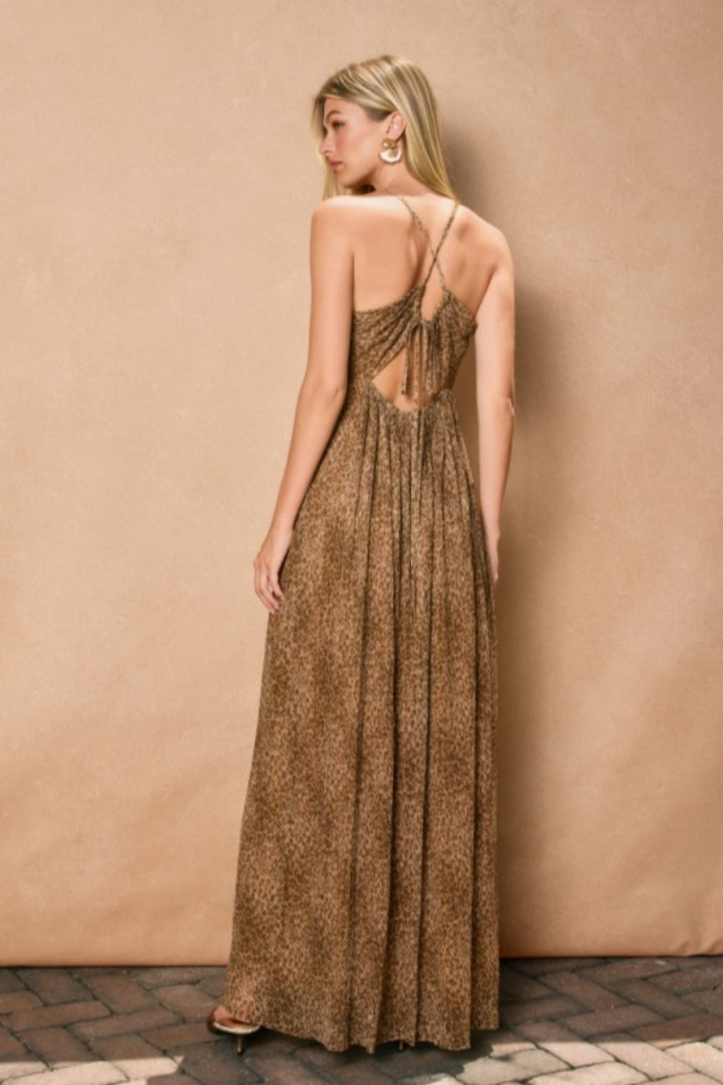 Textured Leopard Maxi Dress