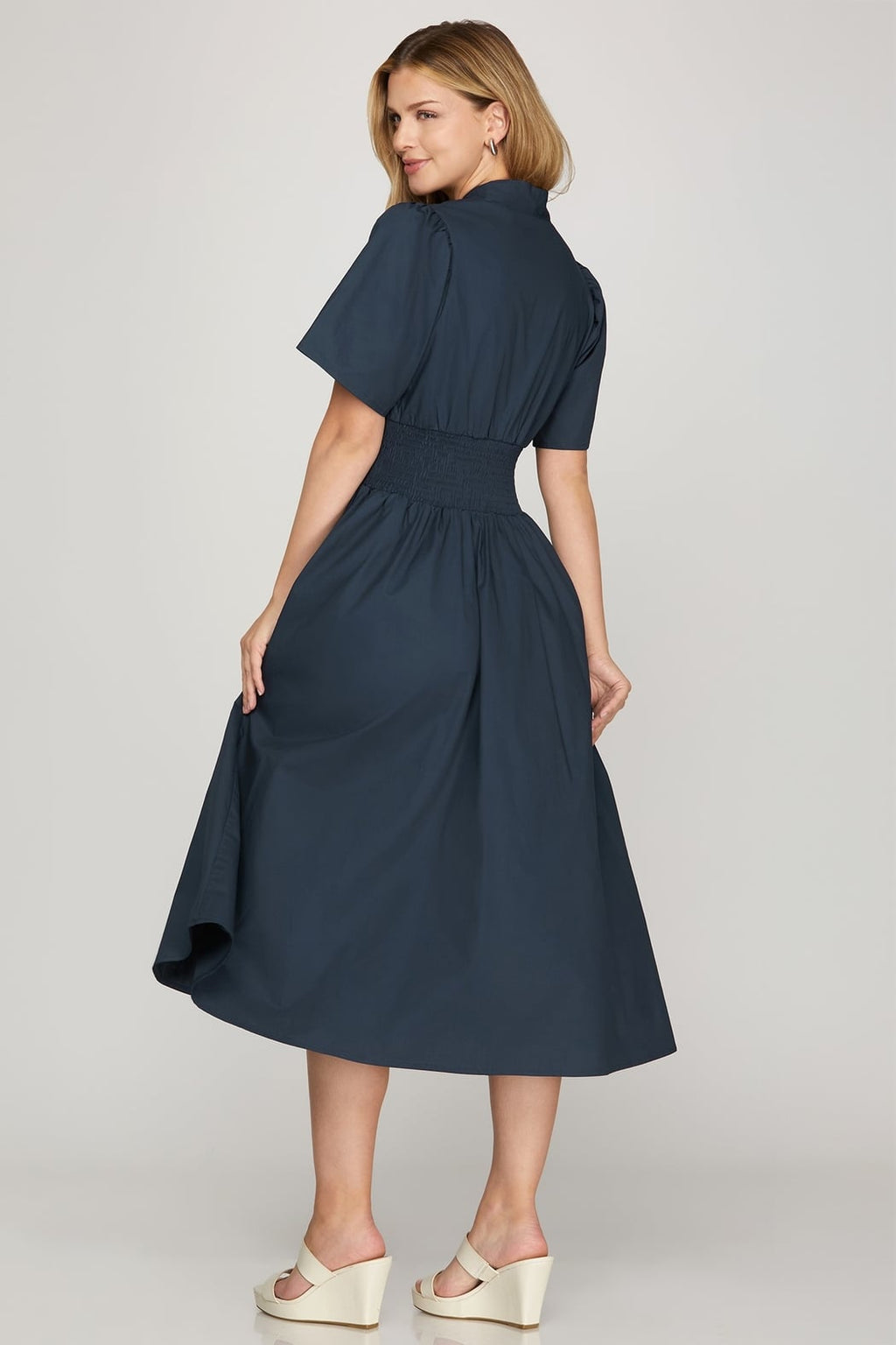 The Windsor Smocked Midi