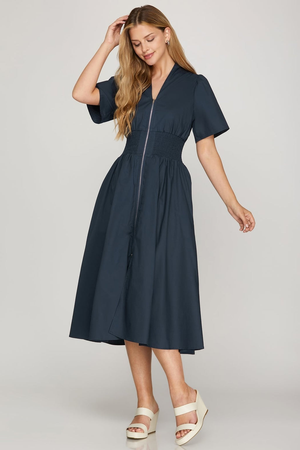 The Windsor Smocked Midi