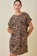 Tiger Print Mini T-Shirt Dress