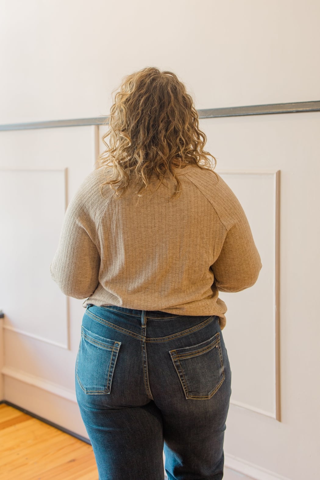 Tortoise Button Comfy Long Sleeve Sweater
